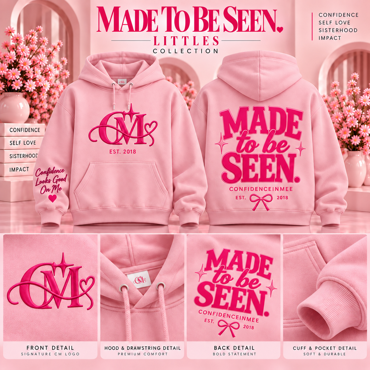 Thee Littles MTBS Signature Hoodie - Pink