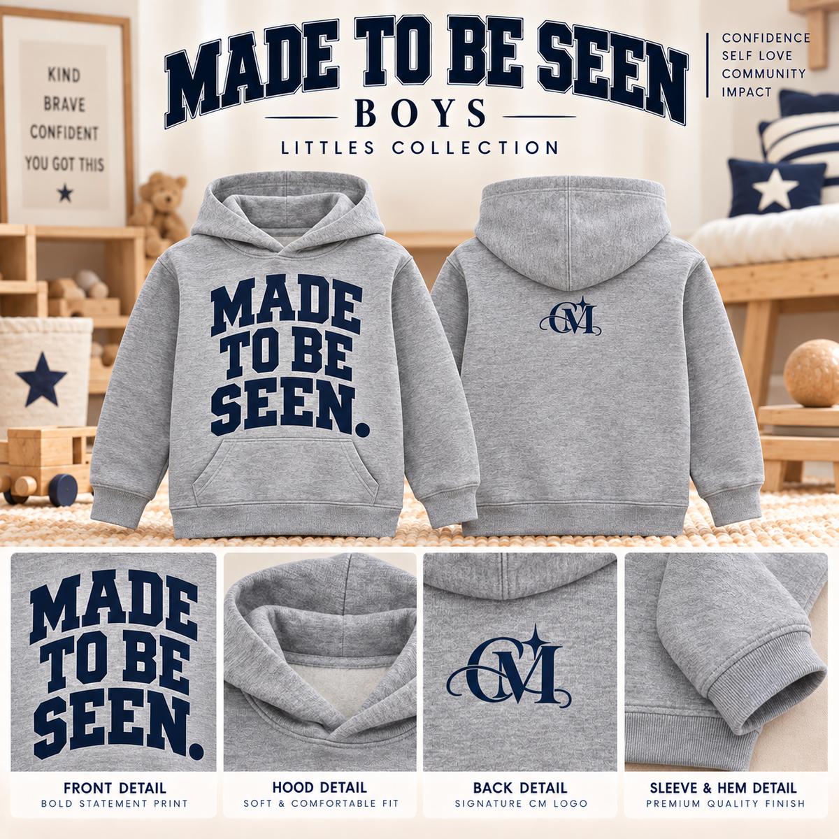 Thee Seen Littles Hoodie — Boys